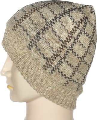 Wool N Fool Striped, Woven, Self Design Beanie Cap