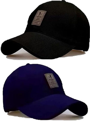 Dcmr Self Design, Solid, Striped Sports/Regular Cap Cap(Pack of 2)