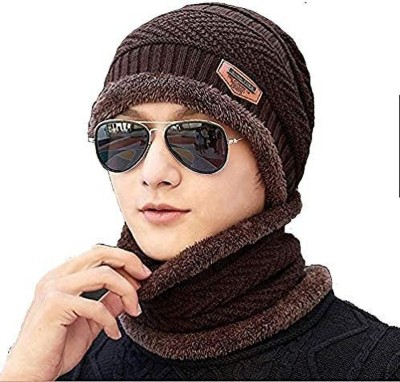 Wreskart Woven, Solid Beanie Cap(Pack of 2)