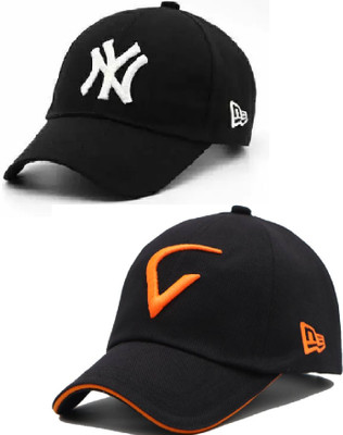 Nk tip top Self Design, Solid, Embroidered Sports/Regular Cap Cap(Pack of 2)