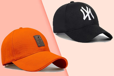 CLASSYMESSI Solid, Self Design, Embroidered Sports/Regular Cap Cap(Pack of 2)