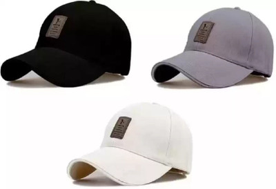 EDENSCOPE Self Design, Solid Sports/Regular Cap Cap(Pack of 3)