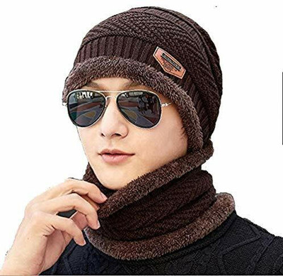 Paryag Hosiery Woven Beanie Cap