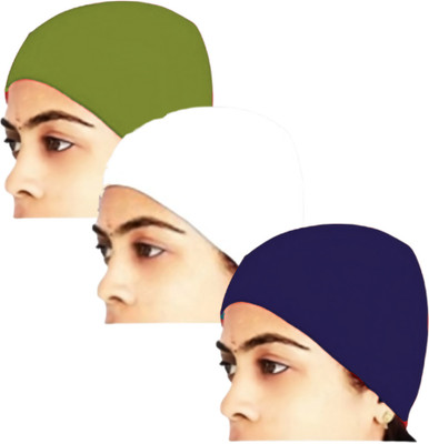 Motus Solid Skull Cap Cap(Pack of 3)