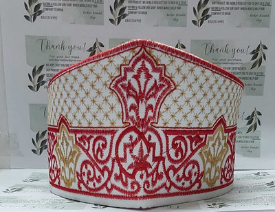 Barkati Embroidered, Woven Prayer Cap Cap
