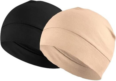 HEENA HOSIERY Solid Skull Cap Cap(Pack of 2)