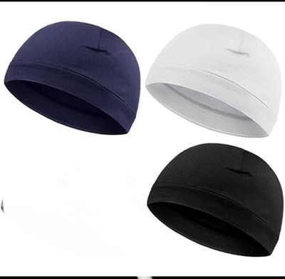 Maa Hosiery Solid Skull Cap Cap(Pack of 3)