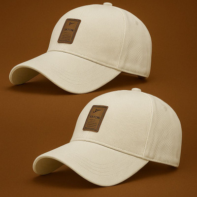 selloria Solid, Printed Sports/Regular Cap Cap(Pack of 2)