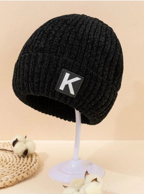 HOZIE Woven, Self Design, Solid Beanie Cap