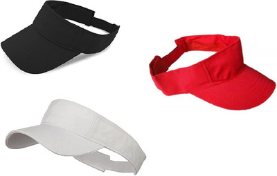 Kolva Solid Visor Cap Cap(Pack of 3)