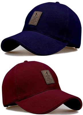 CLASSYMESSI Solid Sports/Regular Cap Cap(Pack of 2)
