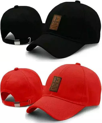 b for u Self Design, Solid, Applique Sports/Regular Cap Cap(Pack of 2)