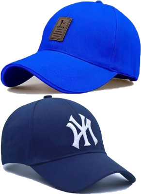 CLASSYMESSI Solid, Self Design, Embroidered Sports/Regular Cap Cap(Pack of 2)