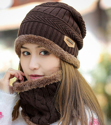Frackson Woven, Solid, Self Design Beanie Cap