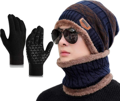 Jamont Solid Beanie Cap(Pack of 3)