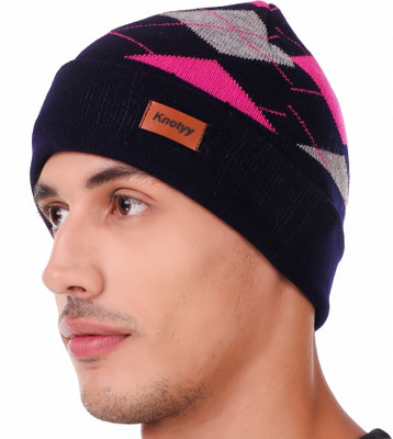 Knotyy Self Design Beanie Cap