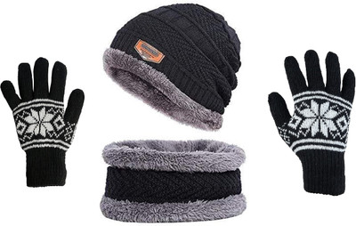 ZACHARIAS Solid Beanie Cap(Pack of 2)