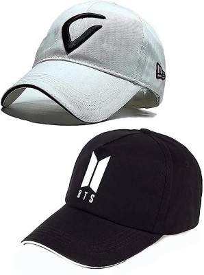 Nk tip top Embroidered, Self Design Sports/Regular Cap Cap(Pack of 2)