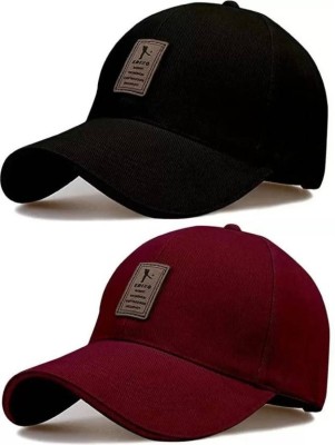 HMOGOVON Self Design Sports/Regular Cap Cap(Pack of 2)