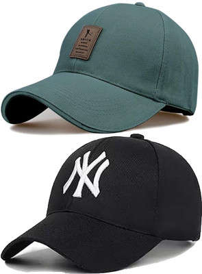 selloria Solid, Self Design, Embroidered Sports/Regular Cap Cap(Pack of 2)
