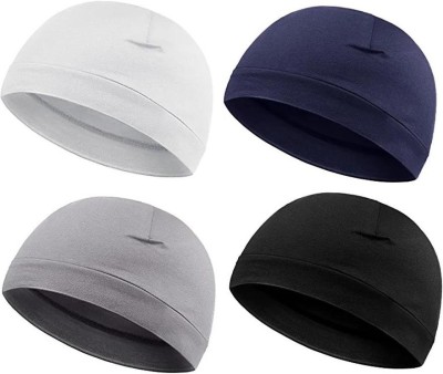 Alipzone Solid Skull Cap Cap(Pack of 4)