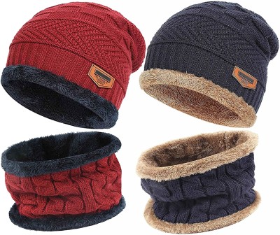 Coser Solid Beanie Cap(Pack of 2)