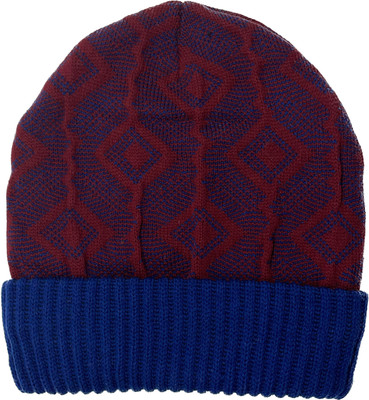 Wool N Fool Woven, Self Design Beanie Cap