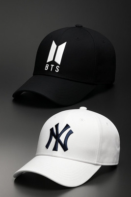 CLASSYMESSI Solid, Self Design, Embroidered Sports/Regular Cap Cap(Pack of 2)