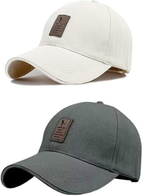 Dcmr Striped, Self Design, Solid Sports/Regular Cap Cap(Pack of 2)