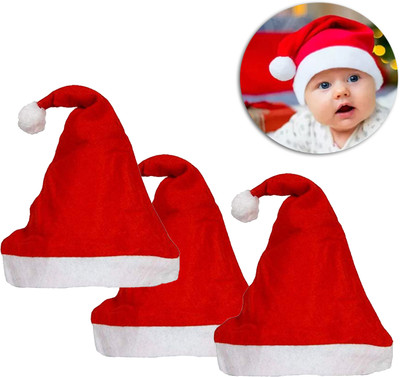 ME&YOU Solid Santa Cap Cap(Pack of 3)