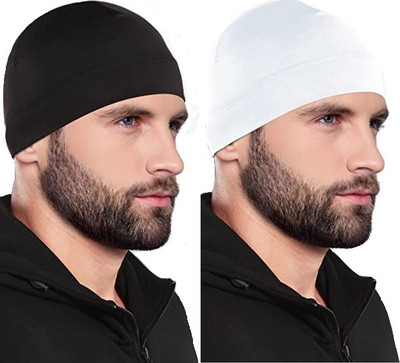Alipzone Solid Skull Cap Cap(Pack of 2)