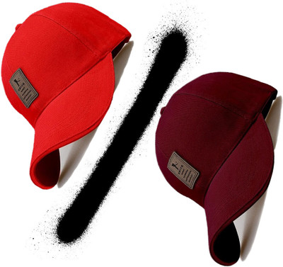 CLASSYMESSI Solid, Self Design Sports/Regular Cap Cap(Pack of 2)