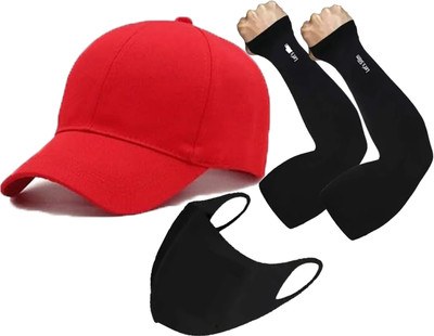 CLASSYMESSI Solid, Self Design Sports/Regular Cap Cap(Pack of 3)
