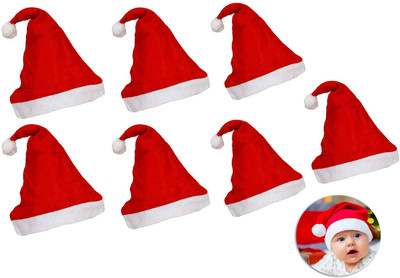 ME&YOU Solid Santa Cap Cap(Pack of 7)