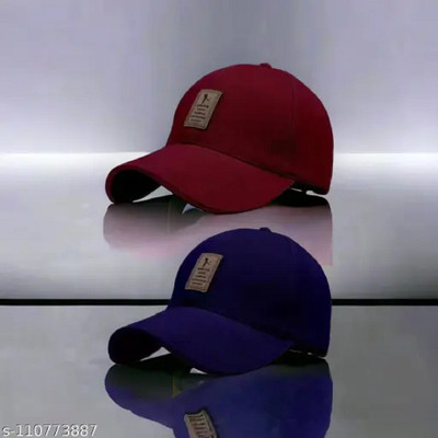 BLUCAPS Solid, Self Design Sports/Regular Cap Cap(Pack of 2)