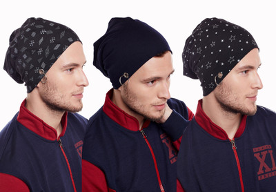 MACK JONNEY Solid Beanie Cap(Pack of 3)