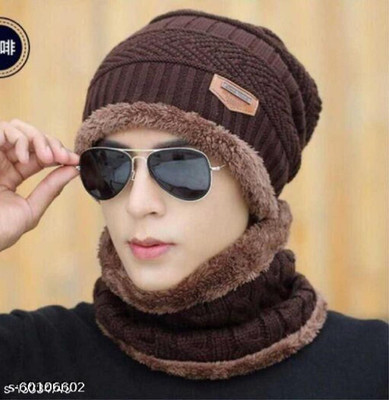 vactly Self Design Monkey Cap Cap(Pack of 2)