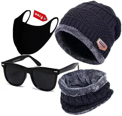 CLASSYMESSI Beanie Cap(Pack of 3)