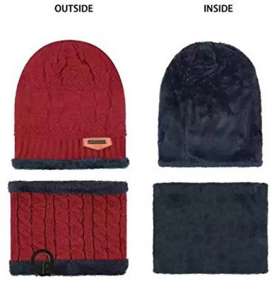 Shaoki Solid Beanie Cap(Pack of 3)