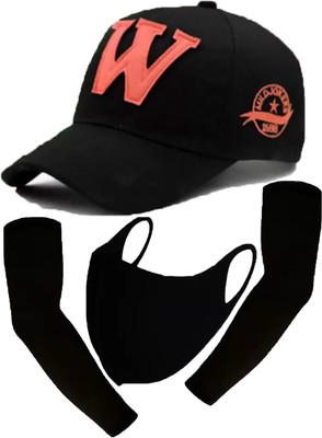 ILLEARION Solid, Self Design, Embroidered Sports/Regular Cap Cap(Pack of 3)