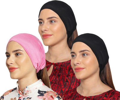 MONATI Solid Skull Cap Cap(Pack of 3)