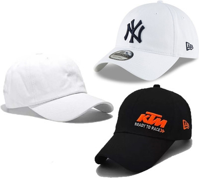 cap world Solid, Self Design, Embroidered Sports/Regular Cap Cap(Pack of 3)