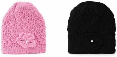 TRUE INDIAN Solid Beanie Cap(Pack of 2)