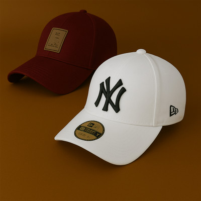 cap world Solid, Self Design, Embroidered Sports/Regular Cap Cap(Pack of 2)