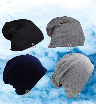 seetoo Solid Beanie Cap(Pack of 4)