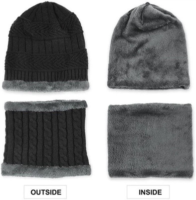 PRIONSA Embroidered Beanie Cap(Pack of 2)