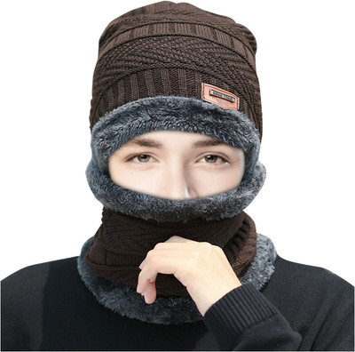 ZURU BUNCH Striped Beanie Cap(Pack of 2)