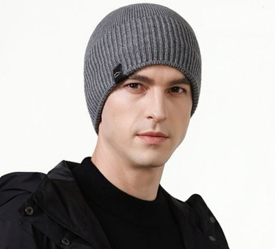 FASHIONIO Solid Beanie Cap