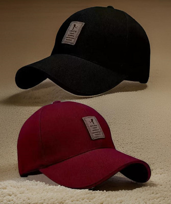 FD FLORIDA Solid, Self Design Sports/Regular Cap Cap(Pack of 2)
