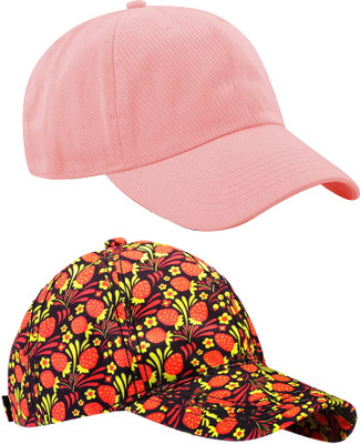 Knotyy Printed, Self Design, Solid Sports/Regular Cap Cap(Pack of 2)